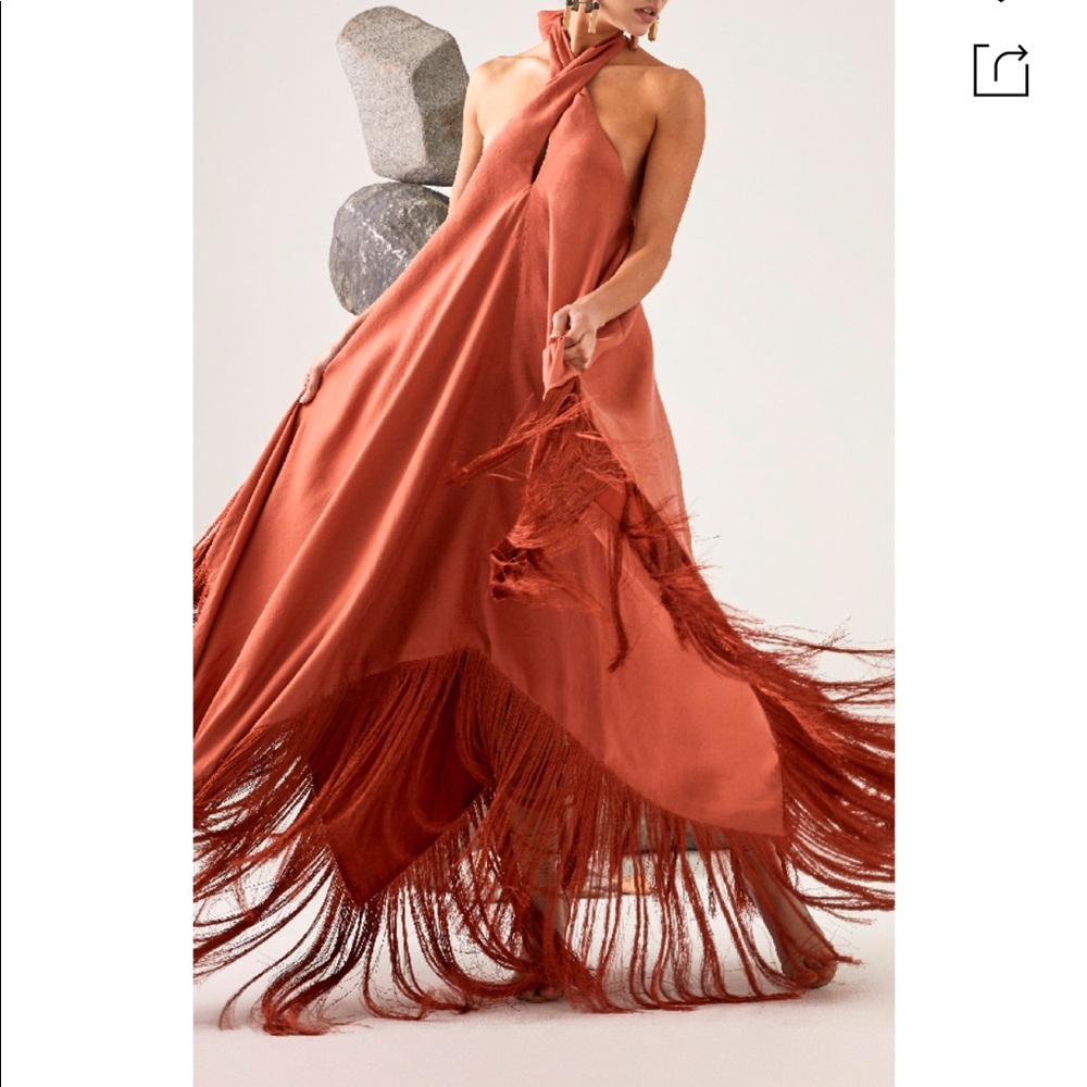 Cult Gaia Ali fringe dress small